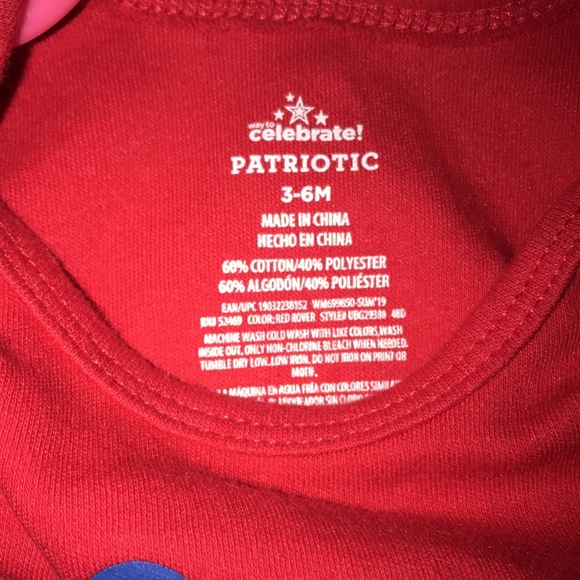 Infant’s Unisex Patriotic Onesie - Picture 5 of 5